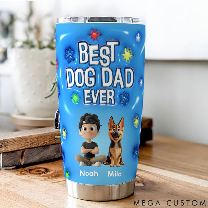 Personalized Dog Lover Dog Dad Power 20oz Tumbler