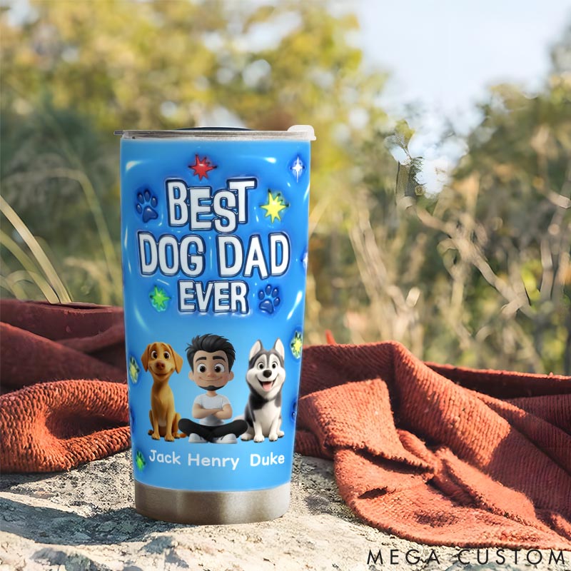Personalized Dog Lover Dog Dad Power 20oz Tumbler