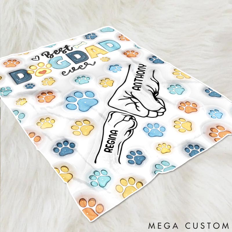 Personalized Dog Lover Dog Dad for the Whole Life Throw Blanket