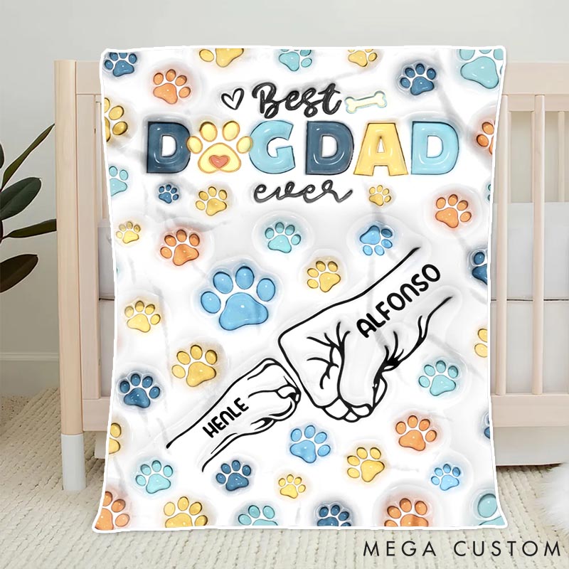 Personalized Dog Lover Dog Dad for the Whole Life Throw Blanket