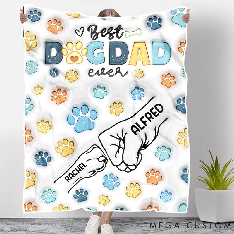 Personalized Dog Lover Dog Dad for the Whole Life Throw Blanket