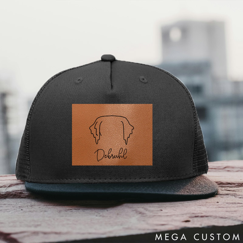 Personalized Dog Lover Dog Ear Engraved Hats and Caps