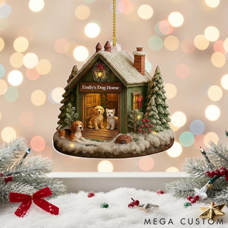 Personalized Dog Lover Dog Home Christmas Ornament