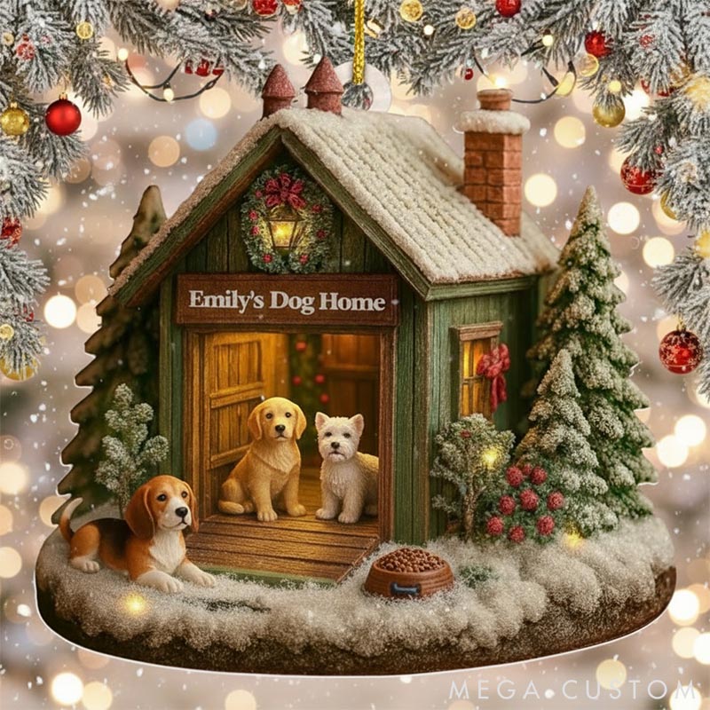 Personalized Dog Lover Dog Home Christmas Ornament