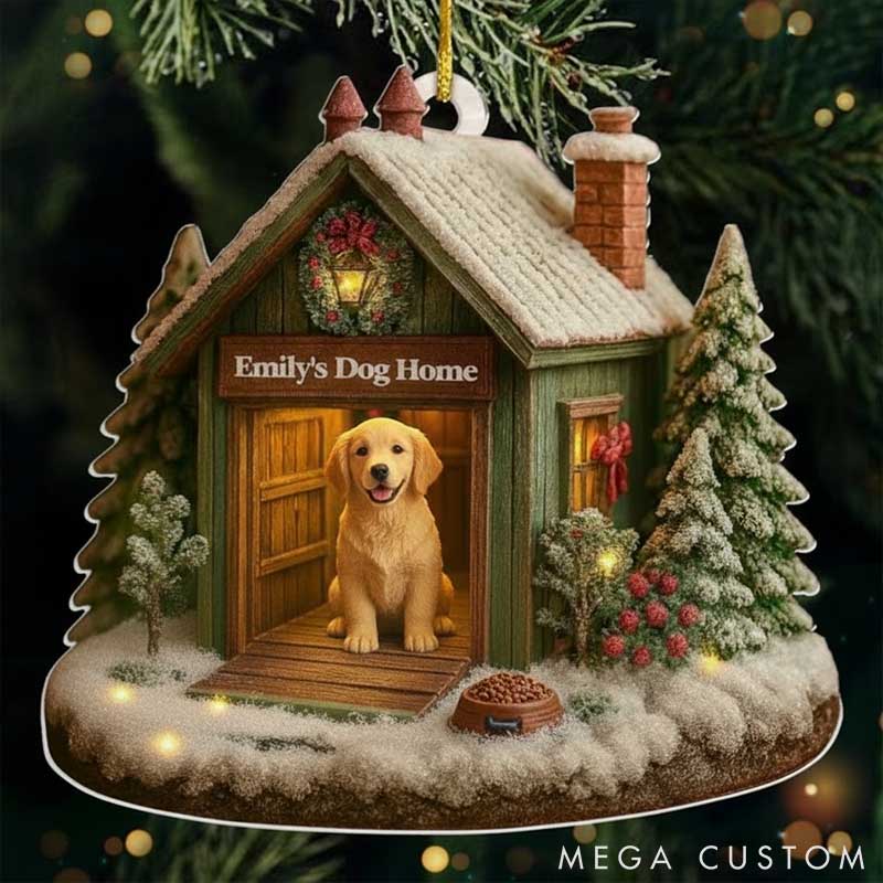 Personalized Dog Lover Dog Home Christmas Ornament