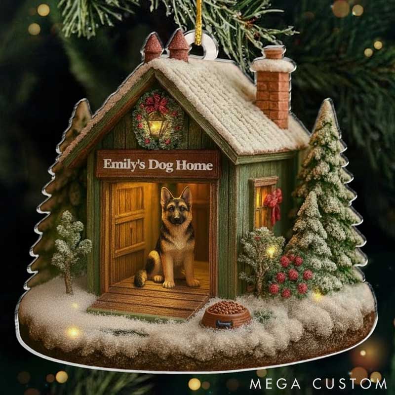 Personalized Dog Lover Dog Home Christmas Ornament
