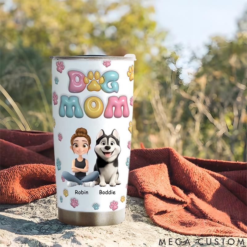 Personalized Dog Lover Dog Mom 20oz Tumbler
