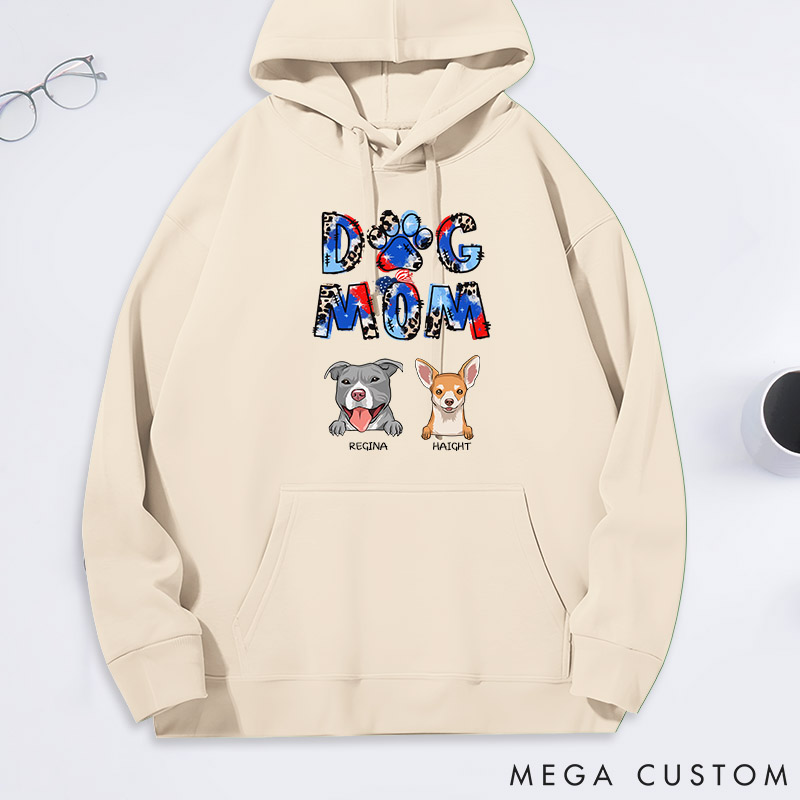 Personalized Dog Lover Dog Mom Classic Hoodies