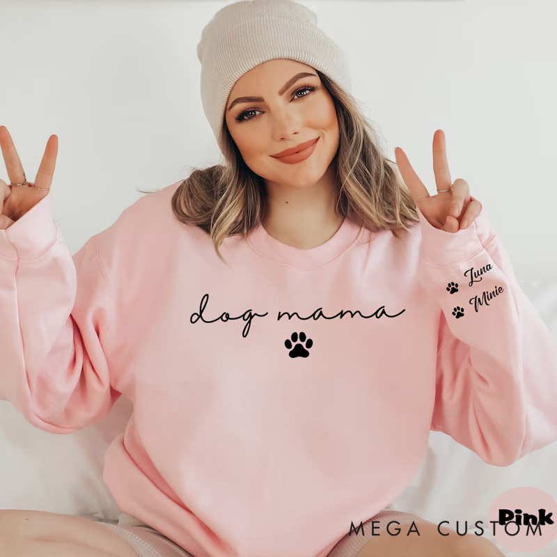 Personalized Dog Lover Dog Mom Classic Sweatshirts
