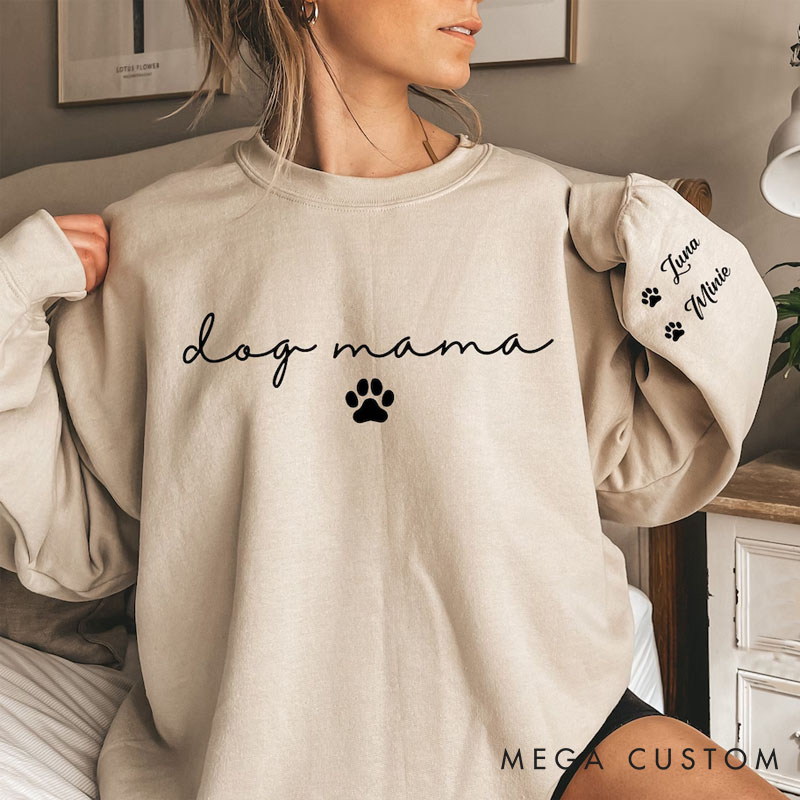 Personalized Dog Lover Dog Mom Classic Sweatshirts