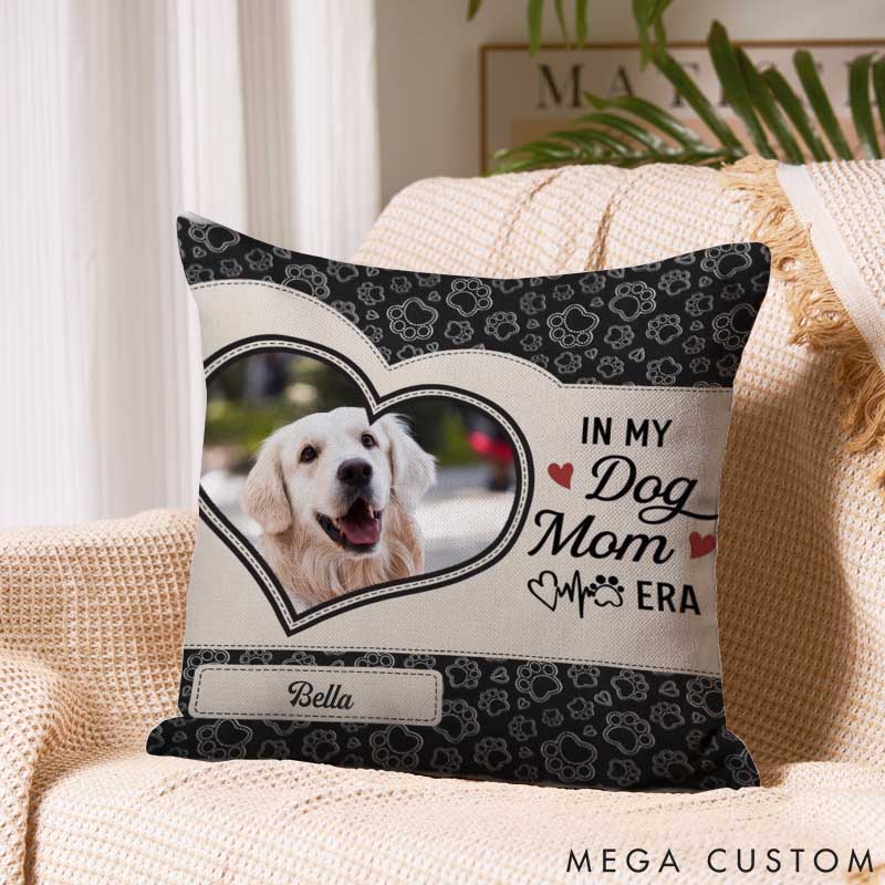 Personalized Dog Lover Dog Mom Era Throw Pillows