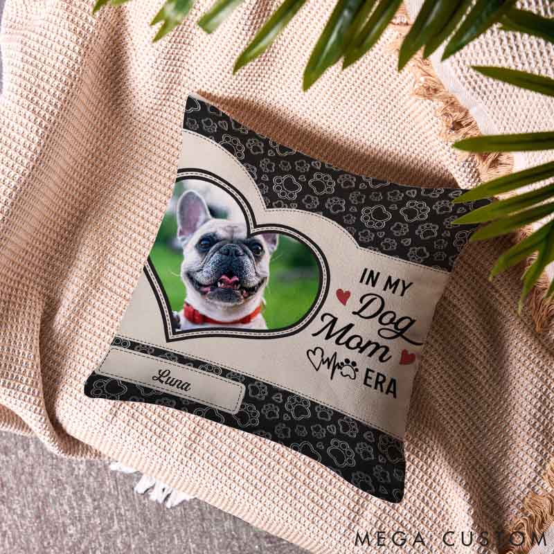 Personalized Dog Lover Dog Mom Era Throw Pillows
