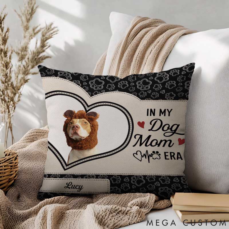 Personalized Dog Lover Dog Mom Era Throw Pillows