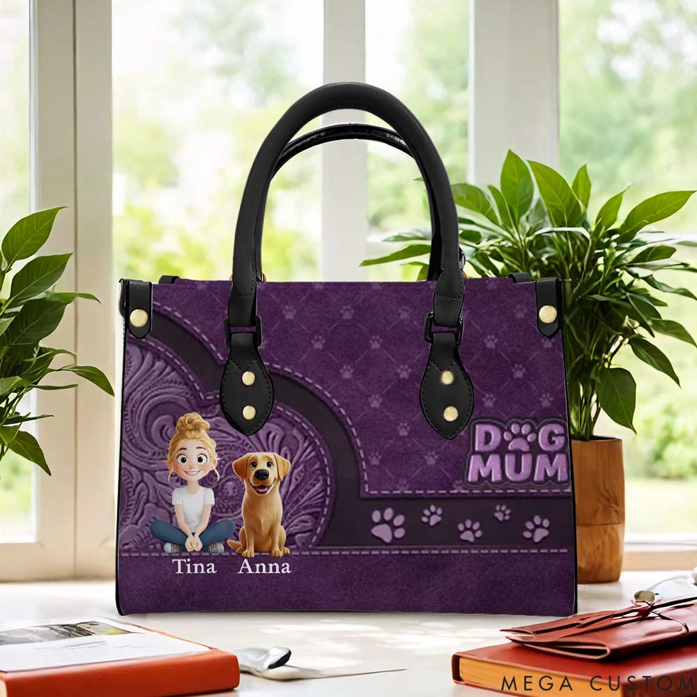 Personalized Dog Lover Dog Mom More Love and Less Bark Tote Bag