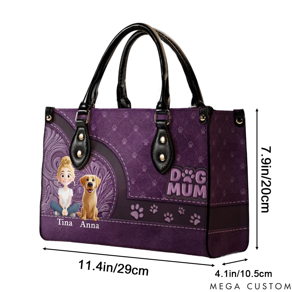 Personalized Dog Lover Dog Mom More Love and Less Bark Tote Bag