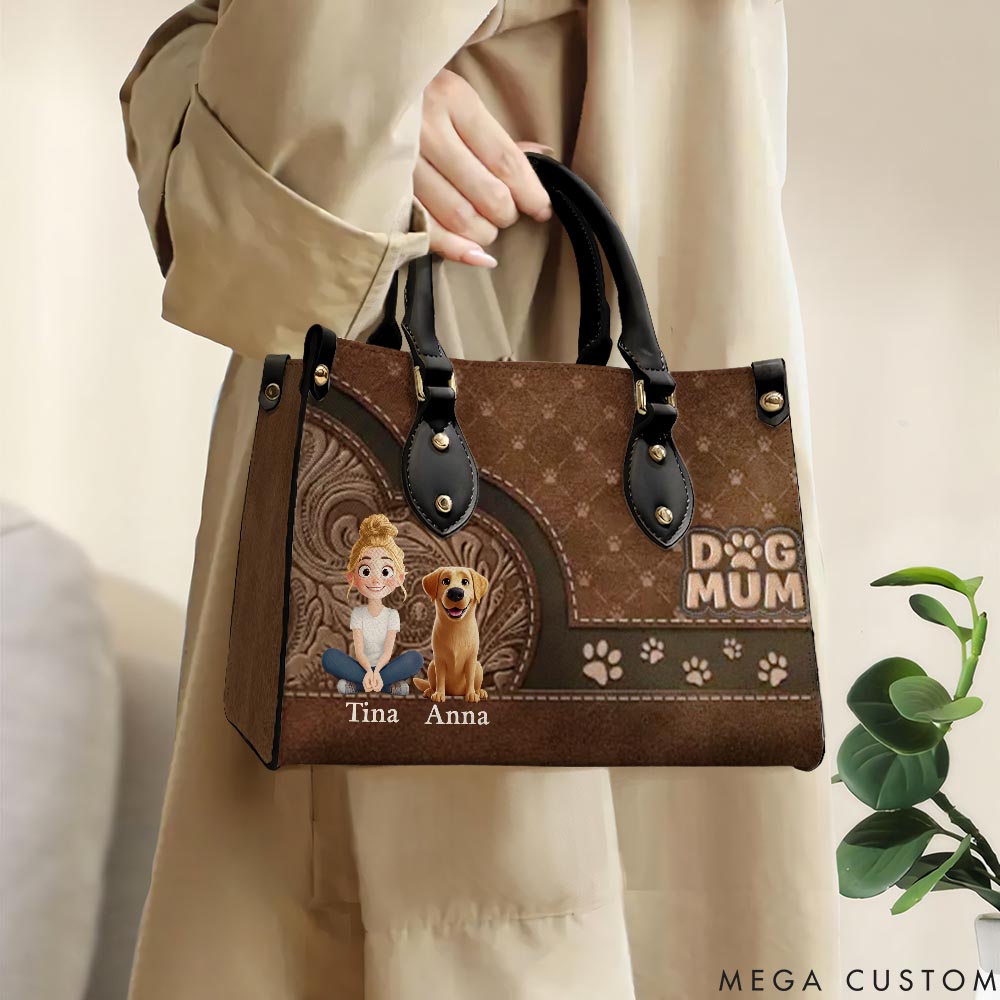 Personalized Dog Lover Dog Mom More Love and Less Bark Tote Bag