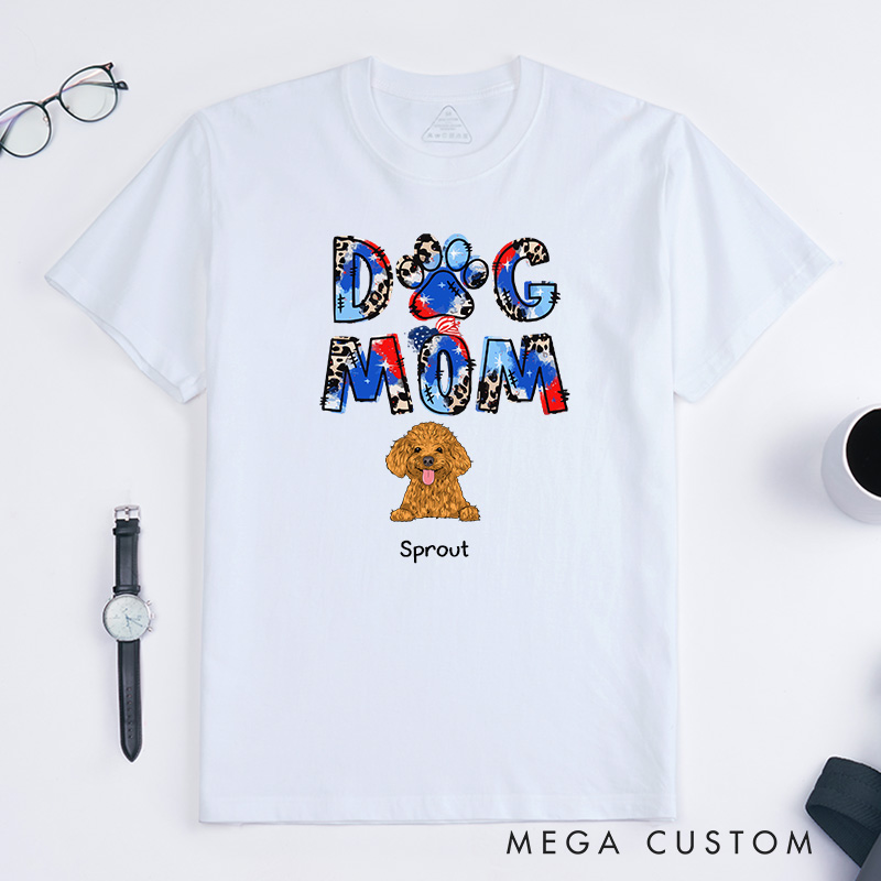 Personalized Dog Lover Dog Mom T-Shirt