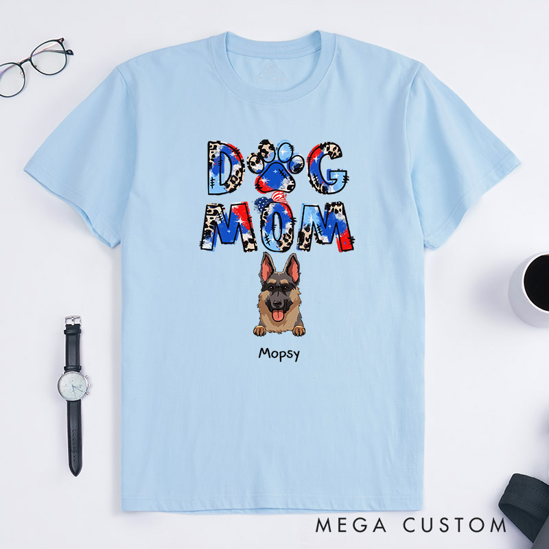 Personalized Dog Lover Dog Mom T-Shirt