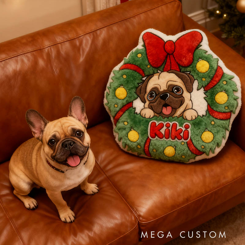 Personalized Dog Lover Dog Name Graphic 3D Print Christmas Pillow
