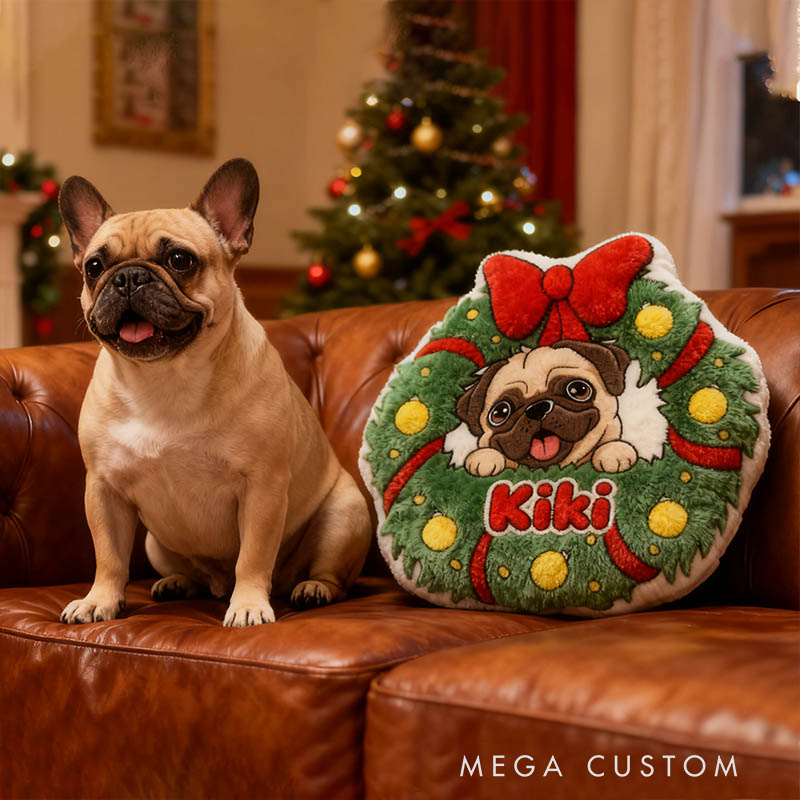 Personalized Dog Lover Dog Name Graphic 3D Print Christmas Pillow