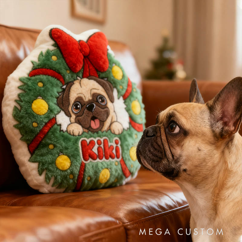 Personalized Dog Lover Dog Name Graphic 3D Print Christmas Pillow