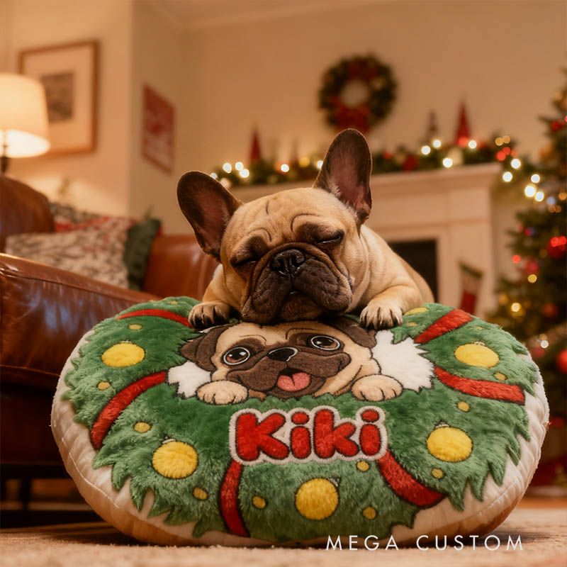 Personalized Dog Lover Dog Name Graphic 3D Print Christmas Pillow