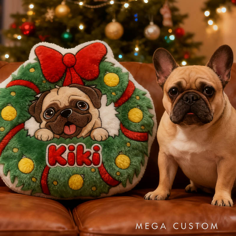 Personalized Dog Lover Dog Name Graphic 3D Print Christmas Pillow
