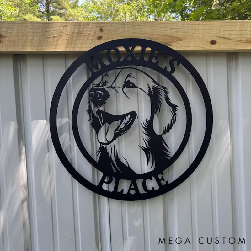 Personalized Dog Lover Dog Name Sign any Breed Metal Sign