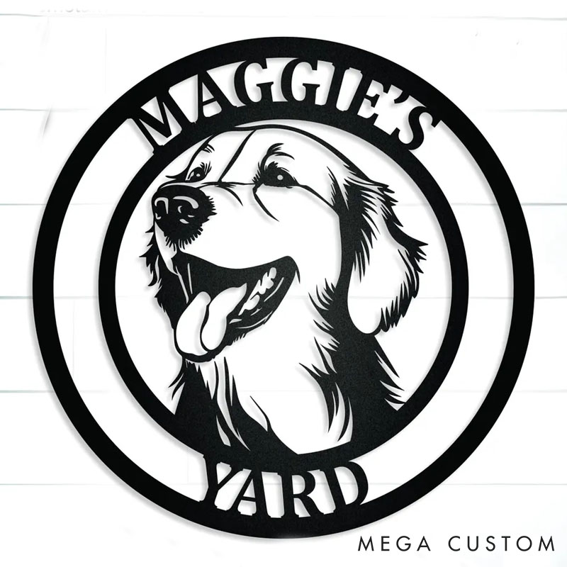 Personalized Dog Lover Dog Name Sign any Breed Metal Sign