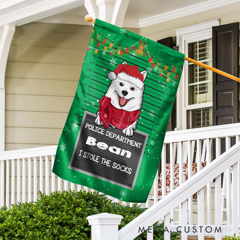 Personalized Dog Lover Dog Offence Christmas Garden Flag