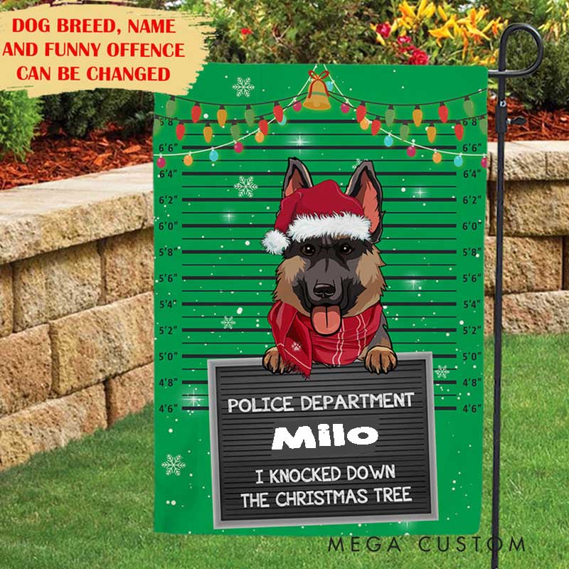 Personalized Dog Lover Dog Offence Christmas Garden Flag