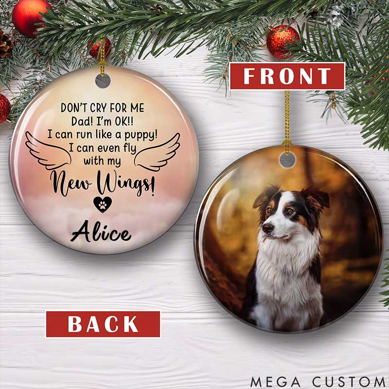 Personalized Dog Lover Dog Once by My Side Mom Version Ornament