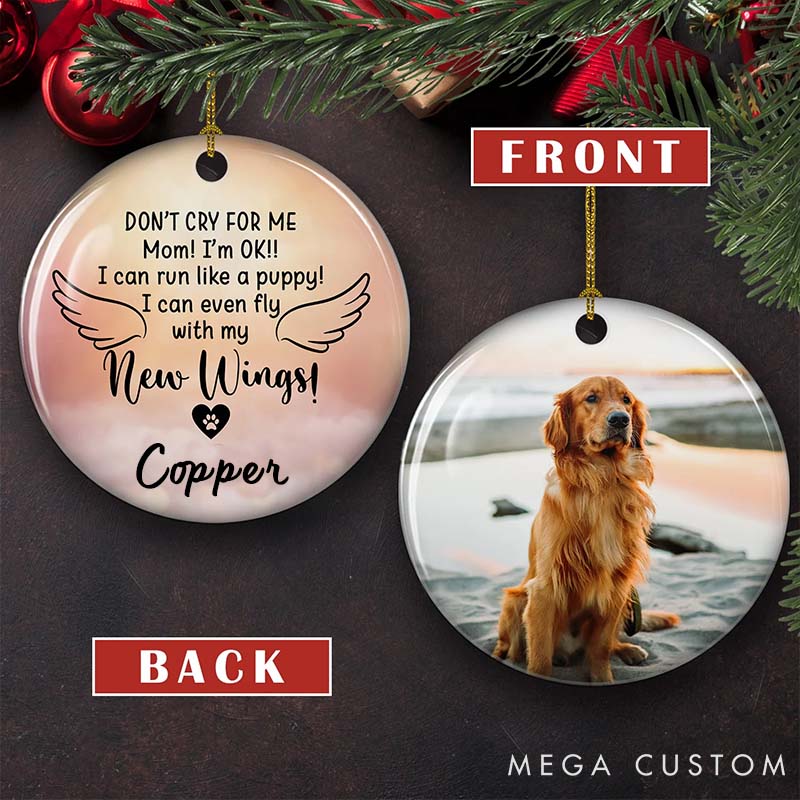Personalized Dog Lover Dog Once by My Side Mom Version Ornament