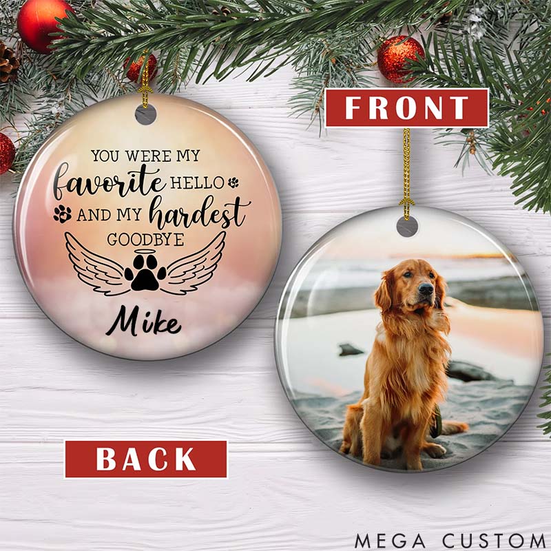 Personalized Dog Lover Dog Once by My Side Mom Version Ornament