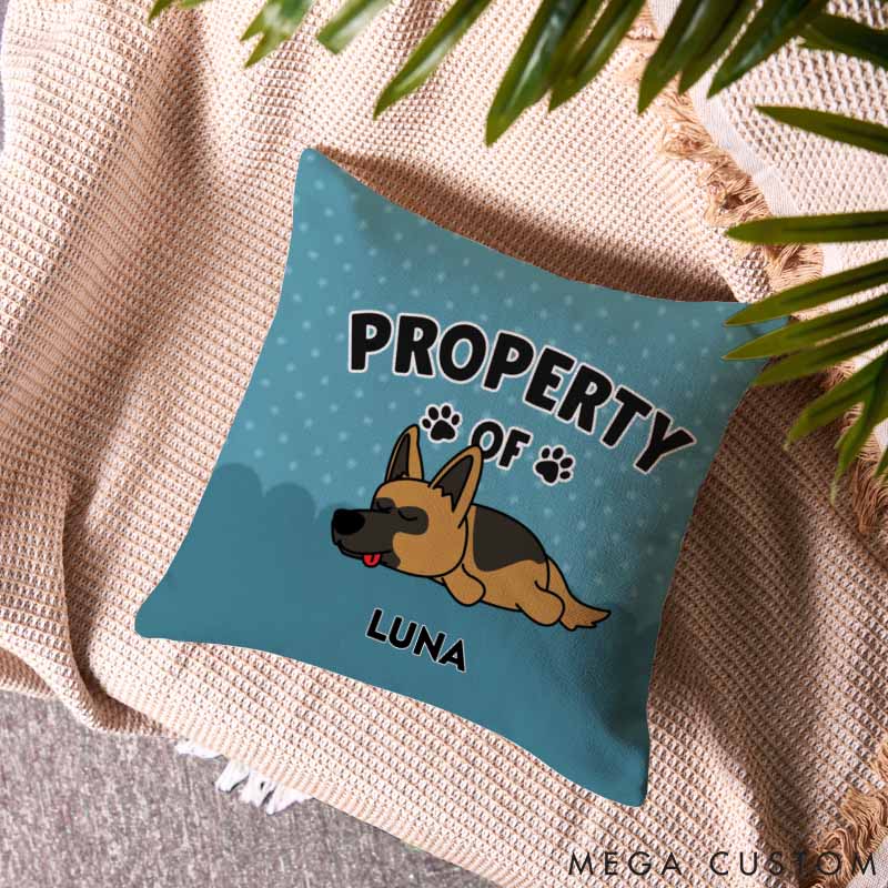 Personalized Dog Lover Dog Property Throw Pillows