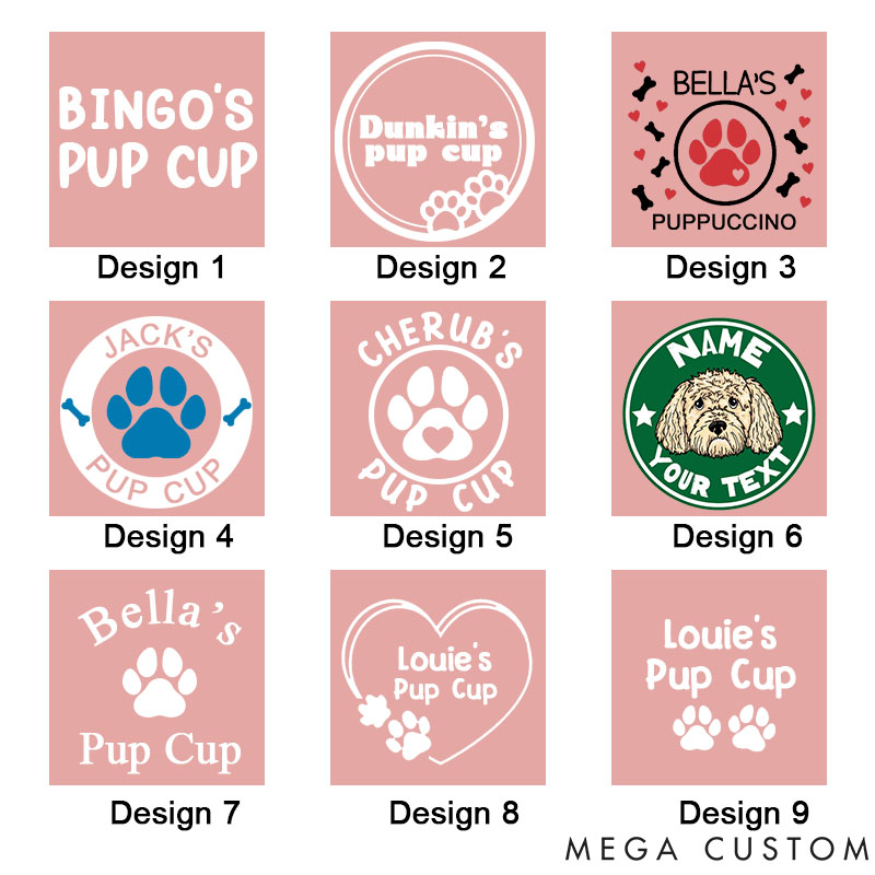 Personalized Dog Lover Dog Pup Cup Reusable Pup Cup Puppuccino Mug