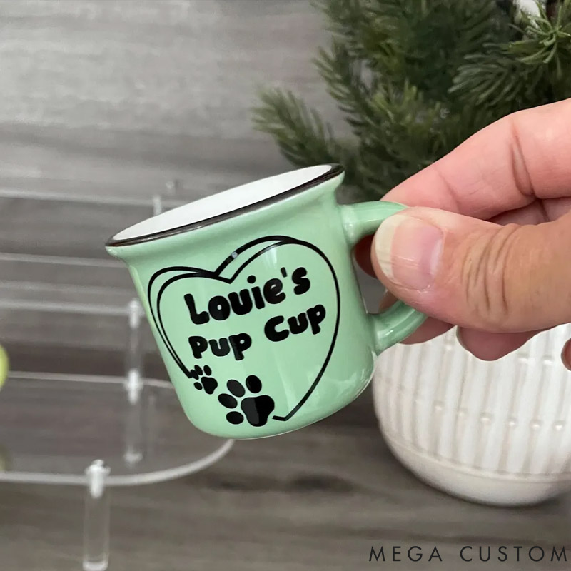 Personalized Dog Lover Dog Pup Cup Reusable Pup Cup Puppuccino Mug