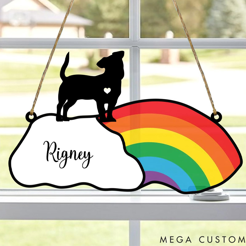 Personalized Dog Lover Dog Suncatcher with Name and Date Memorial  Sun Catcher