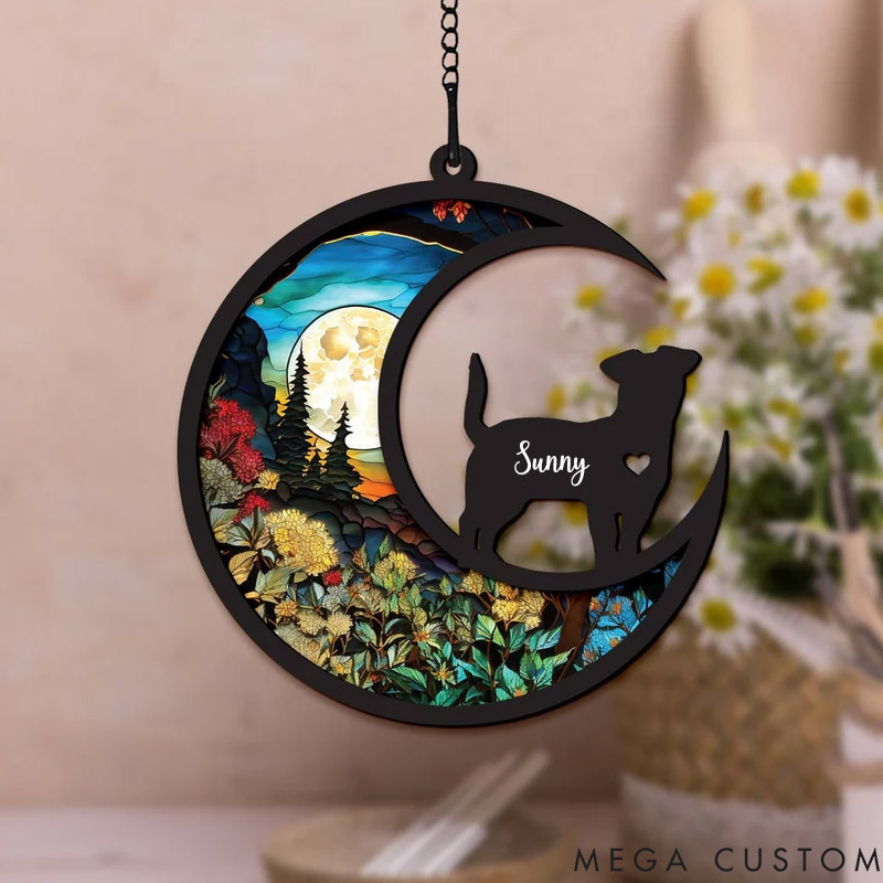 Personalized Dog Lover Dog Suncatcher with Name and Date Memorial  Sun Catcher
