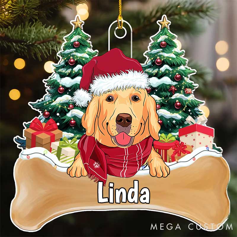 Personalized Dog Lover Dog Trees Christmas Ornament