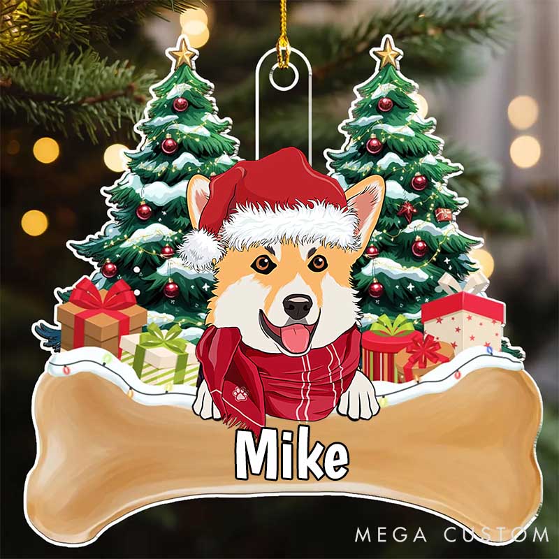 Personalized Dog Lover Dog Trees Christmas Ornament
