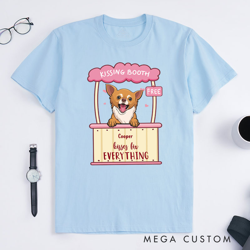 Personalized Dog Lover Dog's Kisses Fix Everything T-Shirt