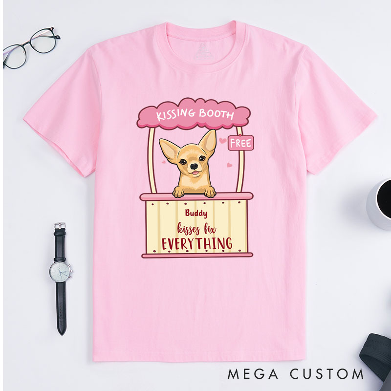 Personalized Dog Lover Dog's Kisses Fix Everything T-Shirt