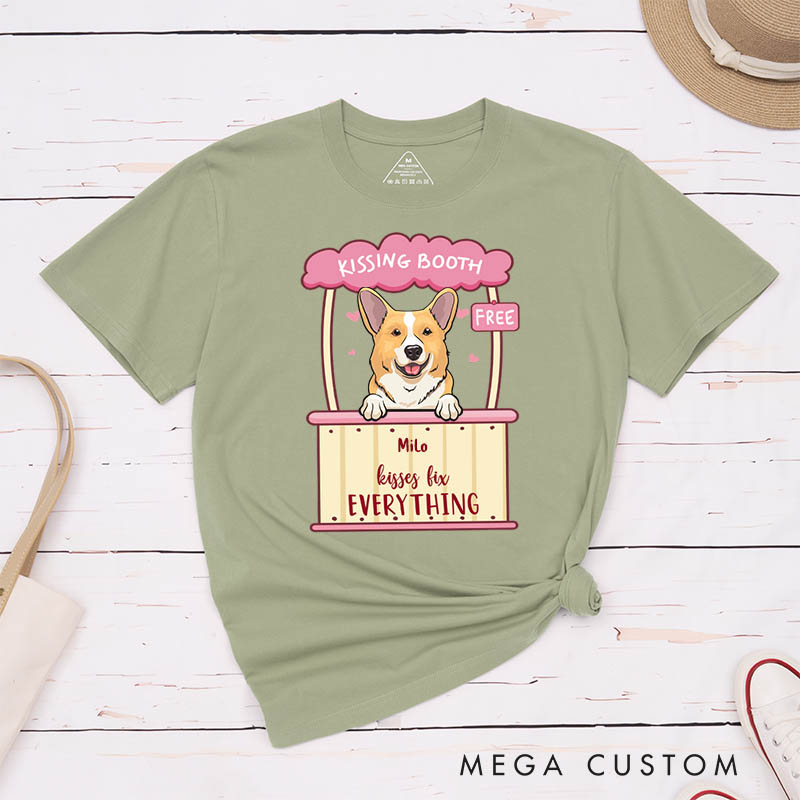 Personalized Dog Lover Dog's Kisses Fix Everything T-Shirt