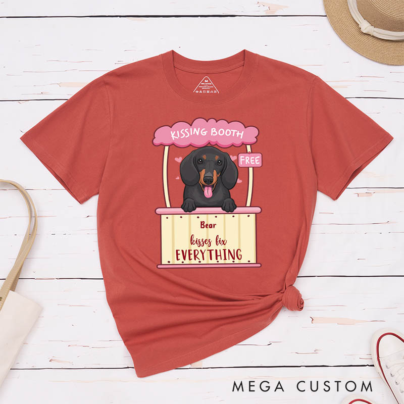 Personalized Dog Lover Dog's Kisses Fix Everything T-Shirt