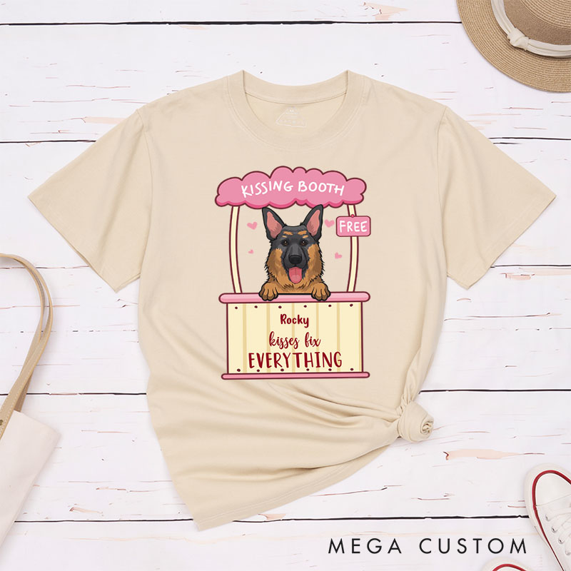 Personalized Dog Lover Dog's Kisses Fix Everything T-Shirt
