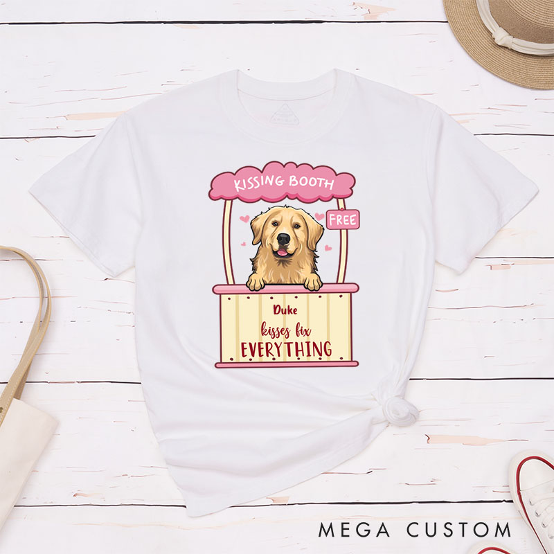Personalized Dog Lover Dog's Kisses Fix Everything T-Shirt