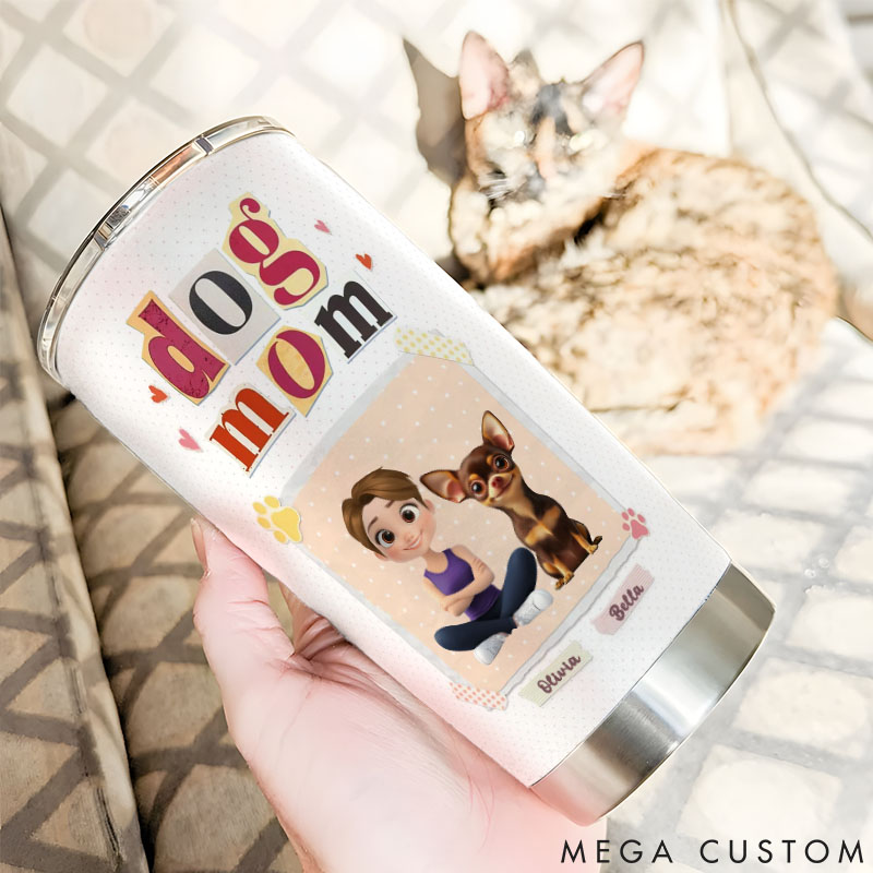 Personalized Dog Lover Ever Best Dog Mom 20oz Tumbler