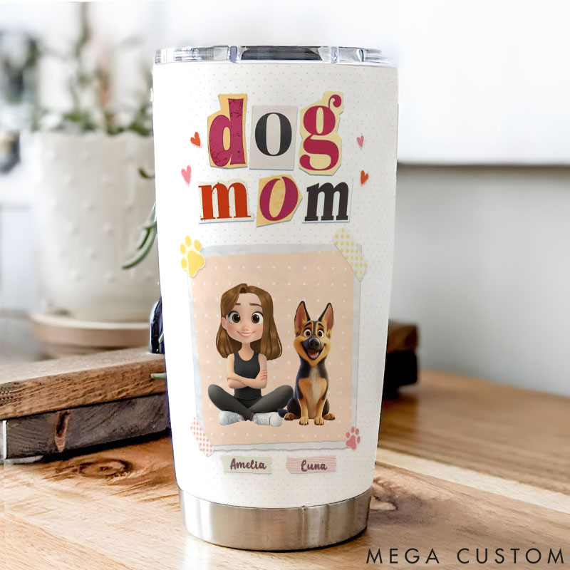Personalized Dog Lover Ever Best Dog Mom 20oz Tumbler