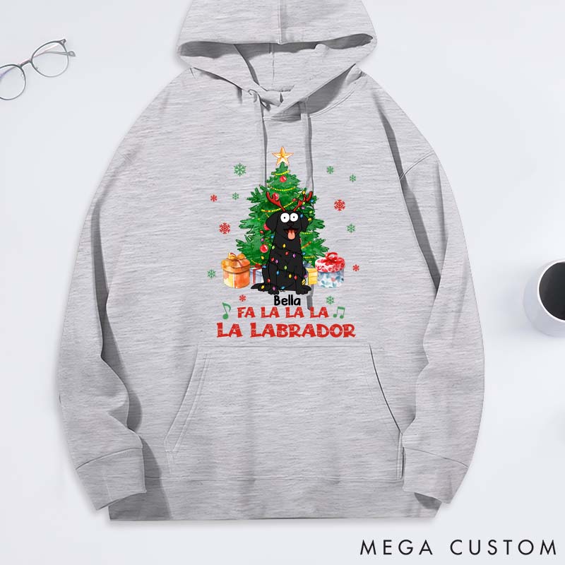 Personalized Dog Lover Fa La La La La Labrador Classic Hoodies